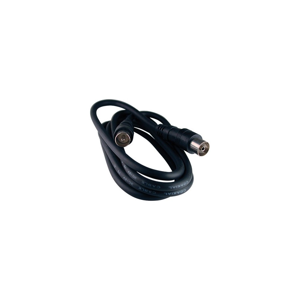 Cable de antena macho a hembra 9.5mm 1.5m NEGRO (BLÍSTER) - 61-0052N.10 Cable de antena macho a hembra 9.5mm 1.5m NEGRO (BLÍSTER) - 61-0052N.10