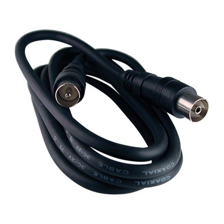 Cable de antena macho a hembra 9.5mm 1.5m NEGRO (BLÍSTER) - 61-0052N.10