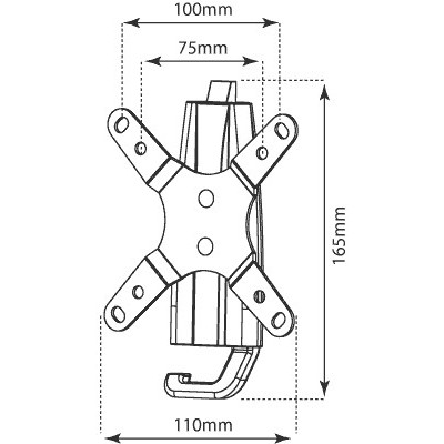 Soporte de pared para televisión LCD  FIJO 10~24"|15KG VESA:100 - 80-0030.10