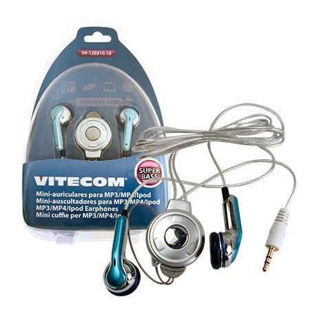 Auriculares estéreo alta calidad con cable de silicona y jack 2,5mm MACHO