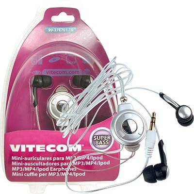 Mini-auriculares para iPod-MP3-MP4 con Jack 3.5mm estéreo macho