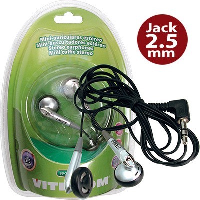 Auriculares estéreo con jack 2.5mm