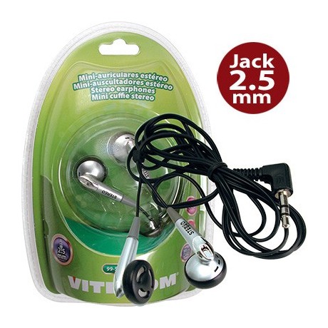 Auriculares estéreo con jack 2.5mm