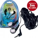 Auriculares estéreo para Televisión con jack 3,5mm de 5 metros
