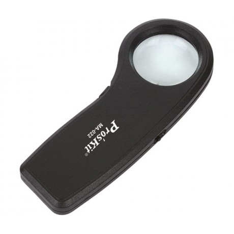 Lupa de bolsillo x7.5 luz LED y detección de billetes de Proskit -  MA-022