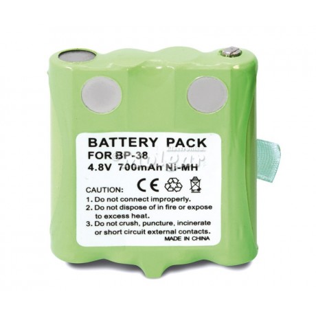Packs de Baterías para Walkie Talkie MOTOROLA de 4.8V/700mAh NI-MH - BP38, IXNN4002A