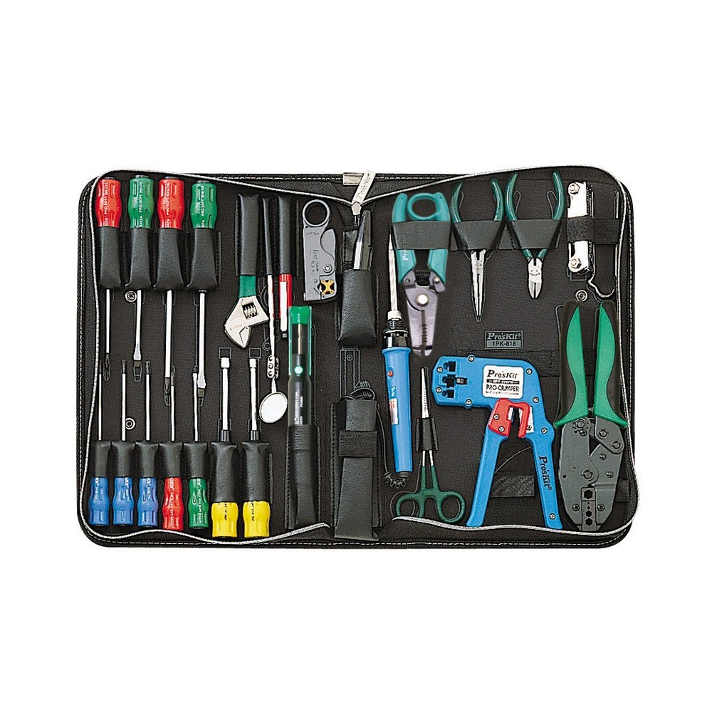 Kit profesional para el mantenimiento de redes telefónicas de Proskit - 1PK-818B Kit profesional para el mantenimiento de redes telefónicas de Proskit - 1PK-818B