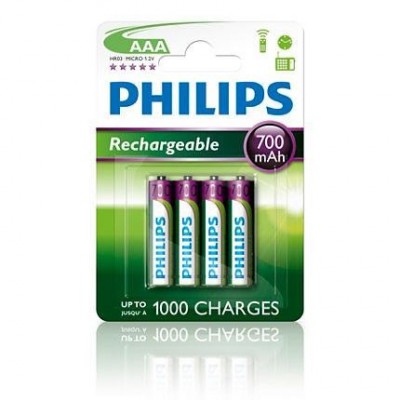 Pila-Bateria recargable HR-03 1,2  700 mAh BLISTER DE 4 de Philips