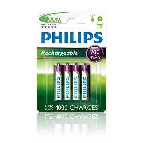 Pila-Bateria recargable HR-03 1,2  700 mAh BLISTER DE 4 de Philips