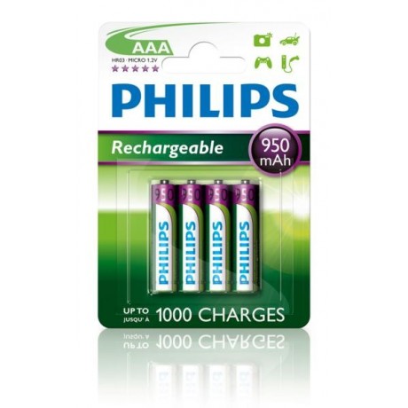 Pila-Bateria recargable HR-03 1,2  950 mAh BLISTER DE 4 de Philips