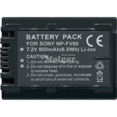 Batería CAMARA de Ion-Litio para SONY MPFH30-NPFV50 de Nimo 