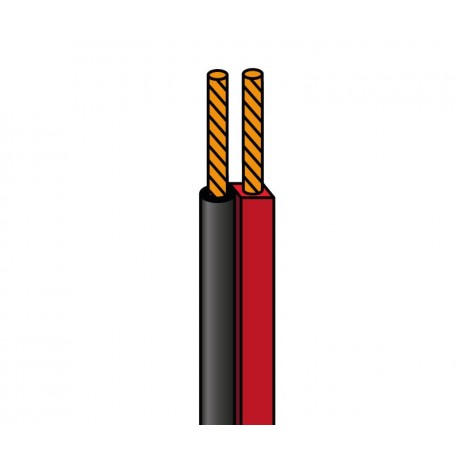 Rollo de cable de altavoz 2x2,50mm Rojo/Negro 100m de Nimo - WIR9014
