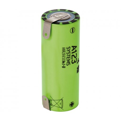 ANR26650 Batería recargable Litio Ferroso 3,3V/2500mAh con Terminales