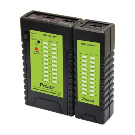 Tester Comprobador de cables HDMI y mini HDMI de Proskit - MT-7062