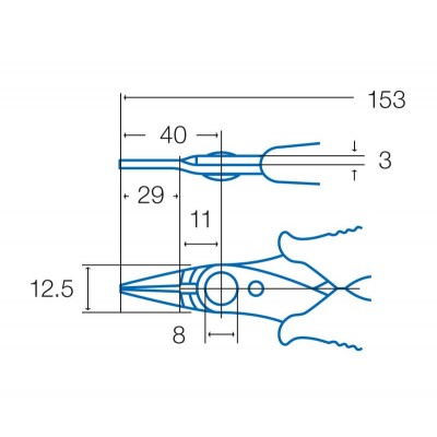 Alicate de puntas planas de Proskit -  PM-104D