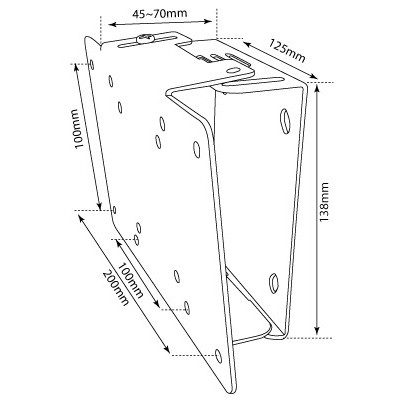 80-0004N.10 Soporte de pared para televisión compacto para pantallas planas con inclinación 10º|15~32" VESA: 200X100