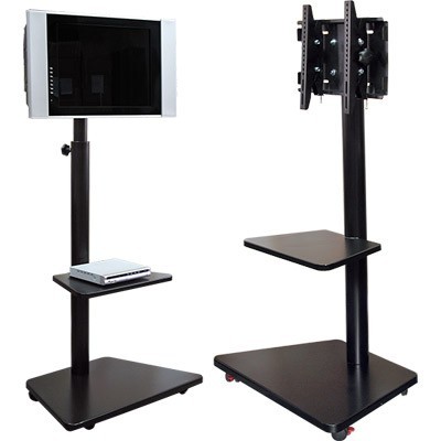 Soporte de televisión de Peana para pantalla plasma-lcd Plata con ruedas, telescópica 17~55"|100KG| de Vitecom - 80.0130P.10