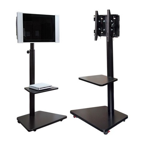 Soporte de televisión de Peana para pantalla plasma-lcd Plata con ruedas, telescópica 17~55"|100KG| de Vitecom - 80.0130P.10