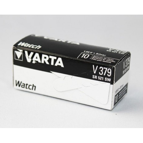 Pila Oxido Plata para relojería 379 de Varta -  379-SR521SW