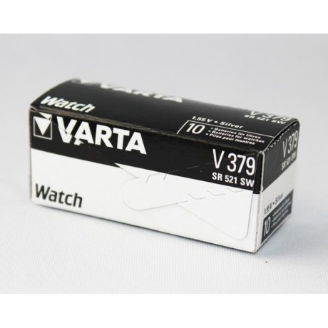 Pila Oxido Plata para relojeria 379 de Varta -  379-SR521SW