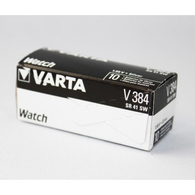 Pila boton Oxido Plata para relojeria 384 de Varta -  384-SR41SW