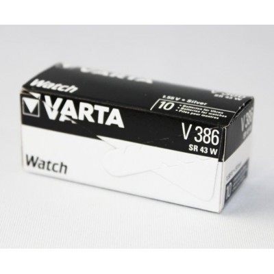 Pila botón Oxido Plata para relojeria 386 de Varta -  386-SR43SW