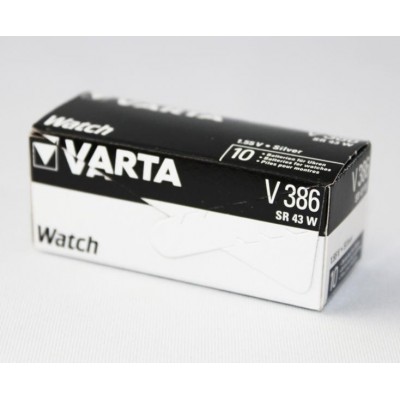 Pila botón Oxido Plata para relojeria 386 de Varta -  386-SR43SW