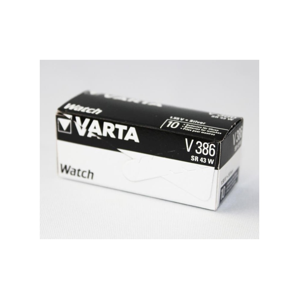 Pila botón Oxido Plata para relojeria 386 de Varta - 386-SR43SW Pila botón Oxido Plata para relojeria 386 de Varta - 386-SR43SW
