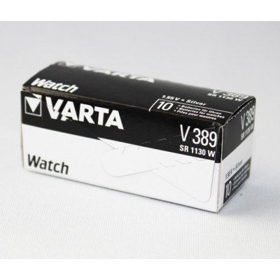 Pila botón Oxido Plata para relojeria 389 de Varta -  389-SR1130SW