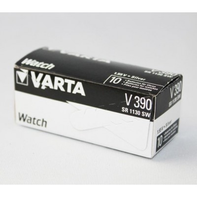 Pila botón Oxido Plata para relojeria 390 de Varta -  390-SR1130SW