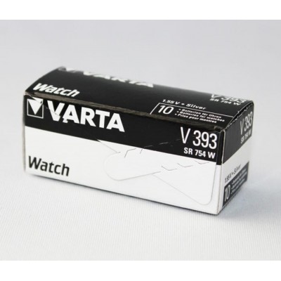 Pila botón Oxido Plata para relojeria 393 de Varta -  393-SR754SW