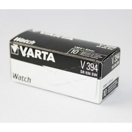 Pila botón Oxido Plata para relojeria 394 de Varta -  394-SR936SW