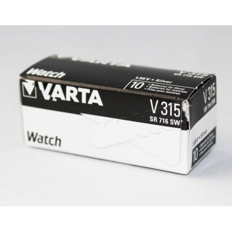 Pila botón Oxido Plata para relojeria 315 de Varta -  315-SR716SW