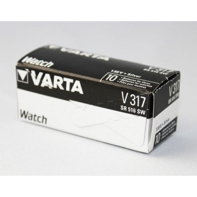 Pila botón Oxido Plata para relojeria 317 de Varta -  317-SR516SW