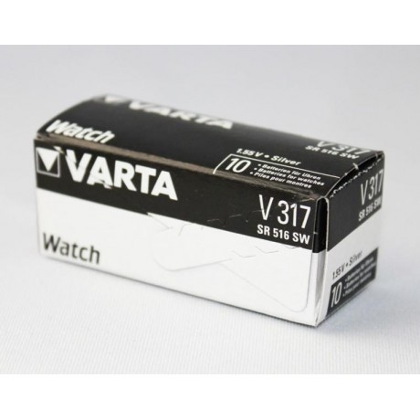 Pila botón Oxido Plata para relojeria 317 de Varta -  317-SR516SW
