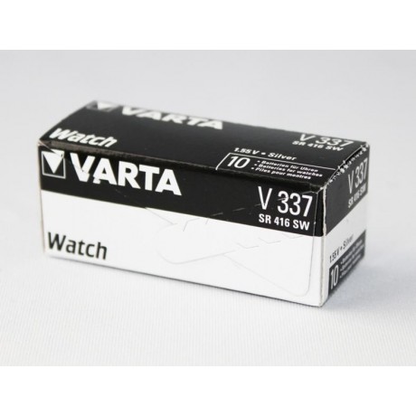 Pila botón Oxido Plata para relojeria 337 de Varta -  337-SR416SW