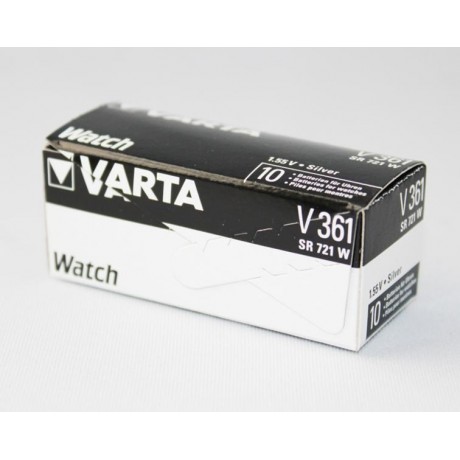 Pila botón Oxido Plata para relojeria 361 de Varta -  361-SR721SW