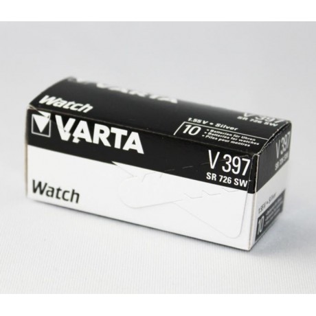 Pila botón Oxido Plata para relojeria 397 de Varta -  397-SR726SW