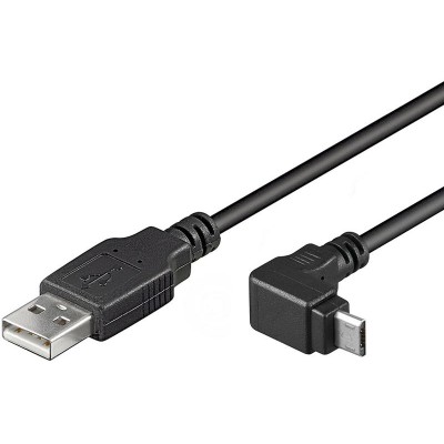 Cable de conexión USB tipo A - micro USB acodado M-M 1,8m - WIR852