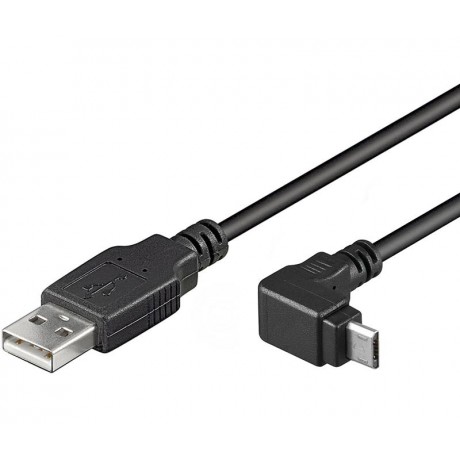 Cable de conexión USB tipo A - micro USB acodado M-M 1,8m - WIR852