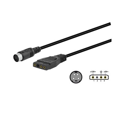 Conexión mini din hembra 4 pin a Molex 3 pin - WIR043
