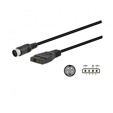 Conexión mini din hembra 4 pin a Molex 4 pin de NIMO - WIR043