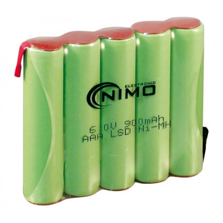 Pack de baterías de 6V/900mAh NI-MH - AAA/RC03 X 5