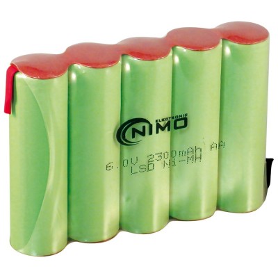 Pack de baterías de 6V/2300mAh NI-MH - AA/RC06 X 5, Pre-cargadas