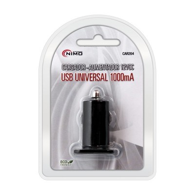 Cargador Alimentador 12Vcc / USB 5Vcc-1000mA de Nimo - MW3393