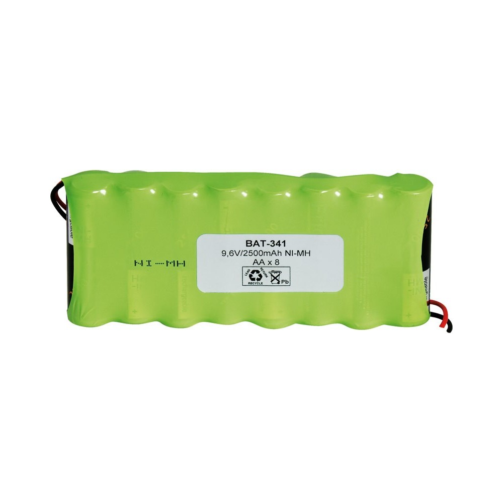 Pack de Batería de reemplazo 9.6V/2500mAh NI-MH AA X 8 cables Pack de Batería de reemplazo 9.6V/2500mAh NI-MH AA X 8 cables