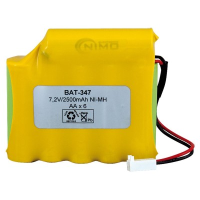 Pack de Batería de reemplazo 7.2V/2500mAh NI-MH - AA X 5 lado-lado+1 arriba