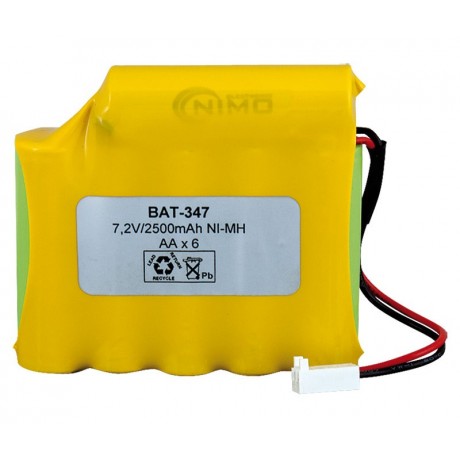 Pack de Batería de reemplazo 7.2V/2500mAh NI-MH - AA X 5 lado-lado+1 arriba