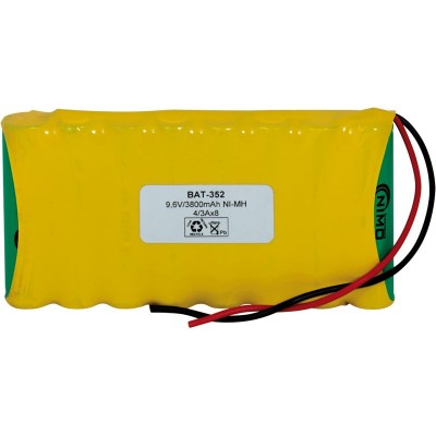 Pack de Batería de reemplazo 9,6V/3800mAh NI-MH -  4/3A X 8 cables