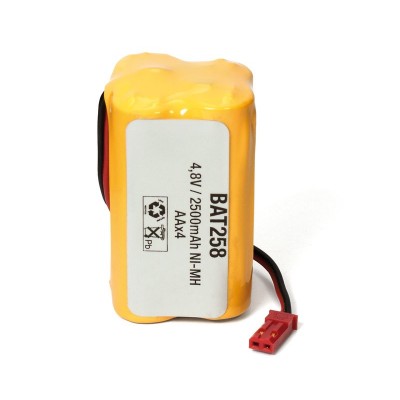 Pack de Baterías de 4.8V/2500mAh NI-MH - AA x 4, Flasco, conector